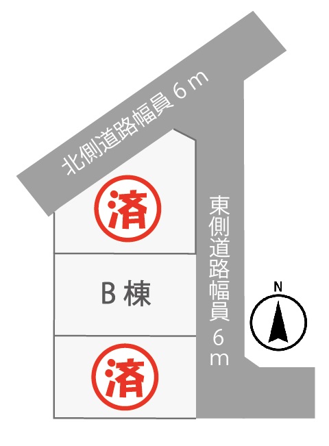上土居 - 区画図（A・B棟済）